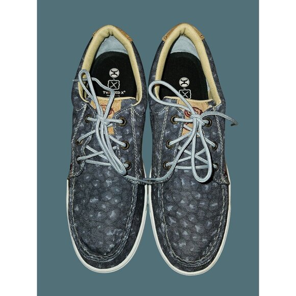 Twisted X Hooey Loper Lace Up Fabric Upper Comfy Casual Shoes Women Size 10M - Picture 1 of 14